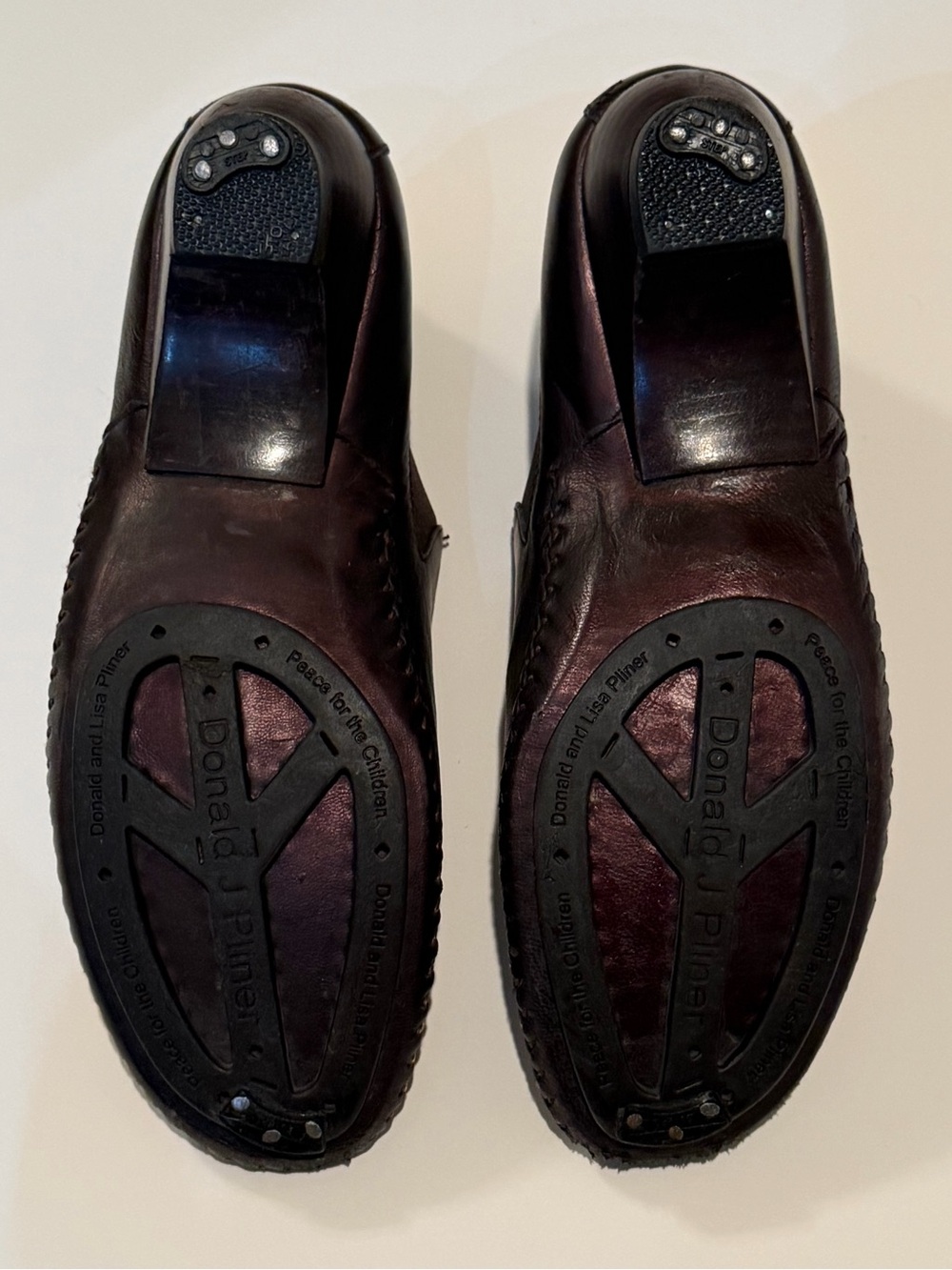 Donald J Pliner Brown Leather Zip Slip On Witchy Dark Academia Minimalist - Picture 2 of 15